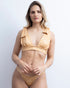 Oxford Mustard Bow High Cut Bikini